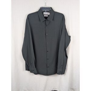 MIZZEN + MAIN Leeward Standard Fit Button Up Shirt Black Men's Size Large